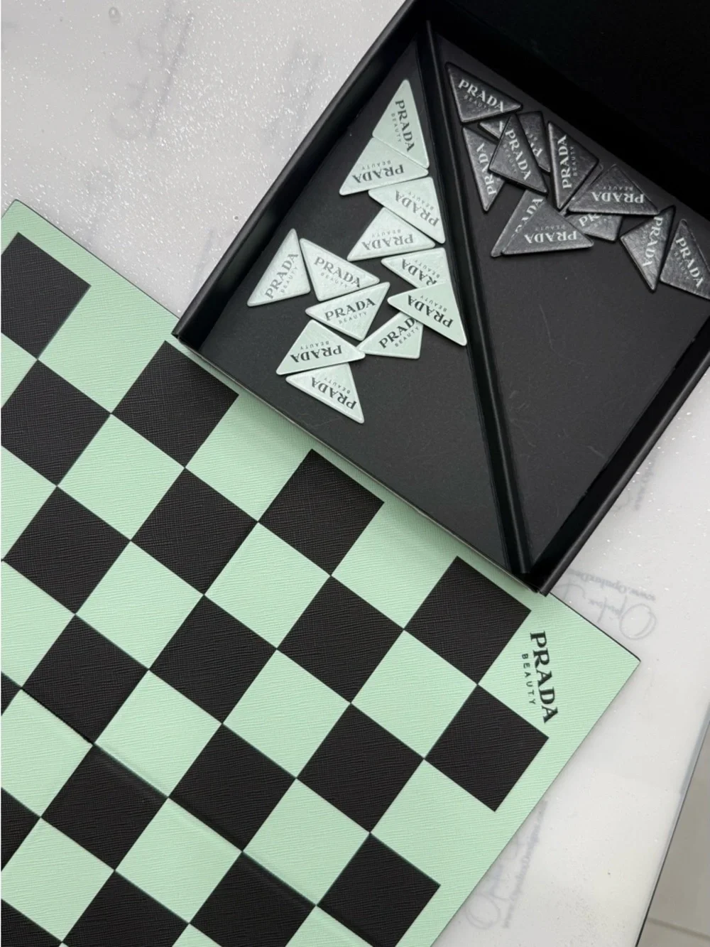 FWP Prada Beauty Checkerboard - Mint & Black - Picture 1 of 4